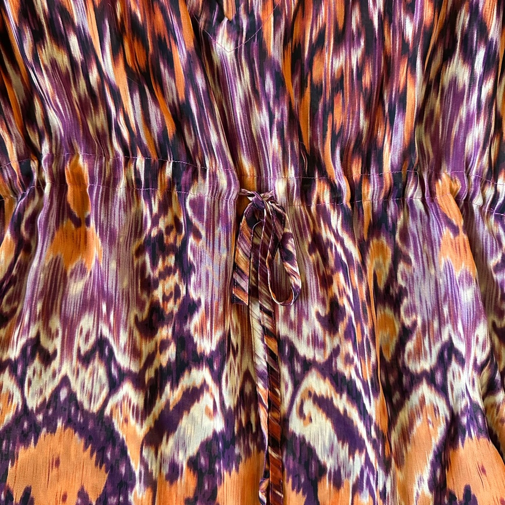 CABI style #415 kimono style tunic in oranges & purples size Medium - Picture 5 of 6